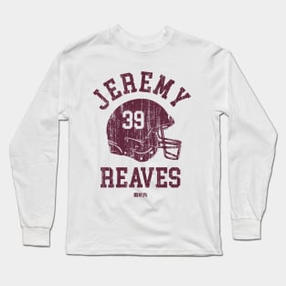 Jeremy Reaves Washington Helmet Font Long Sleeve T-Shirt